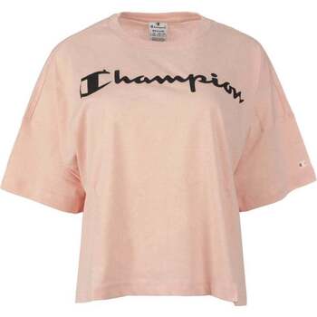 Vêtements Femme Kids Hoodie mit Logo-Print Blau Champion Crewneck T-Shirt Rose