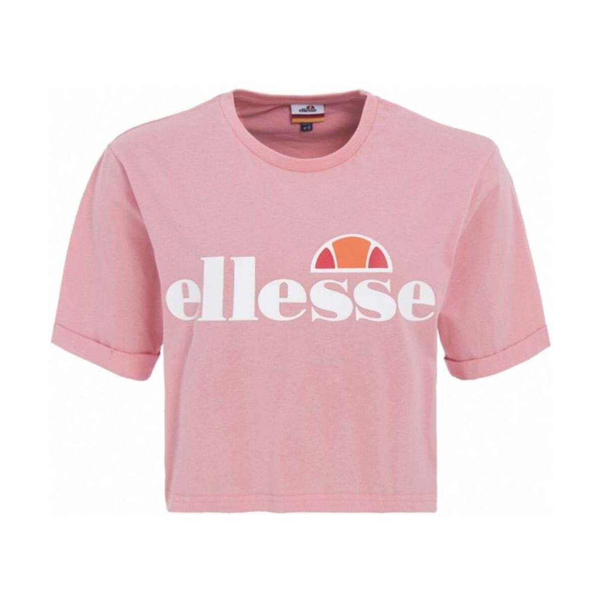 Vêtements Femme Polos manches courtes Ellesse Alberta Crop T-Shirt Rose
