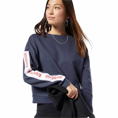 Vêtements Femme Sweats Reebok est Sport Linear Logo Crew Marine