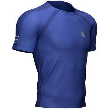 Vêtements Homme Chemises manches courtes Compressport Training SS Tshirt M Bleu