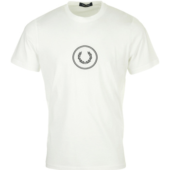 Vêtements Homme T-shirts manches courtes Fred Perry Circle Branding T-Shirt Blanc
