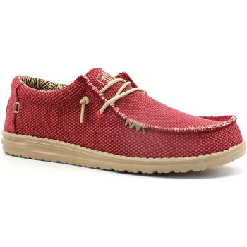 Chaussures Homme Multisport Hey Dude Wally Braided Sneaker Vela Uomo Pompeian Red 40003-6VP Rouge