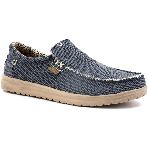 Chaussures Homme Toutes les chaussures homme Wally Stretch Mocassino Uomo Deep Blue 40124-4NL Bleu