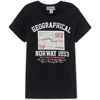 Vêtements Enfant black tie-dye zipped hoodie Geographical Norway T-Shirt manches courtes en coton Noir