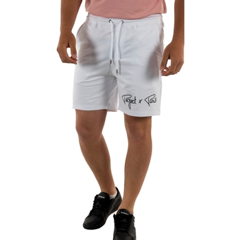 Vêtements Homme striped Shorts / Bermudas Project X Paris 2340014 Blanc