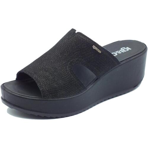 Chaussures Femme Sandales et Nu-pieds IgI&CO 3667000 Nabuk Iride Noir