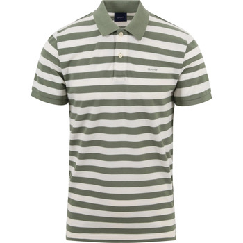 Vêtements Homme T-shirts & Polos Gant Polo Rayures Vert Vert