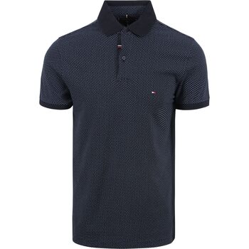 Vêtements Homme T-shirts & Polos Tommy Hilfiger Polo Marine Imprimé Bleu