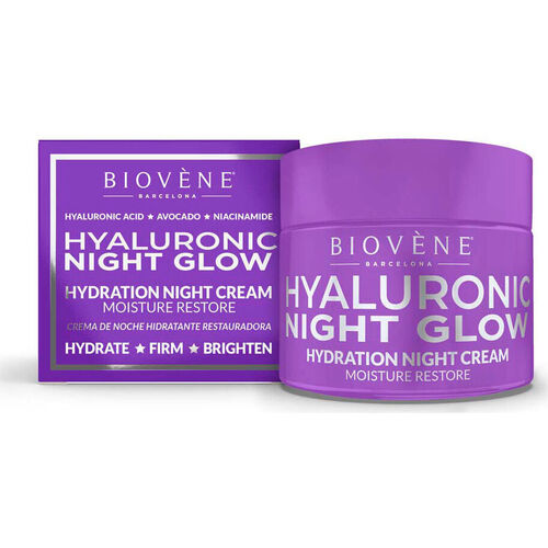 Beauté Démaquillants & Nettoyants Biovène Hyaluronic Night Glow Hydration Night Cream Moisture Restore 