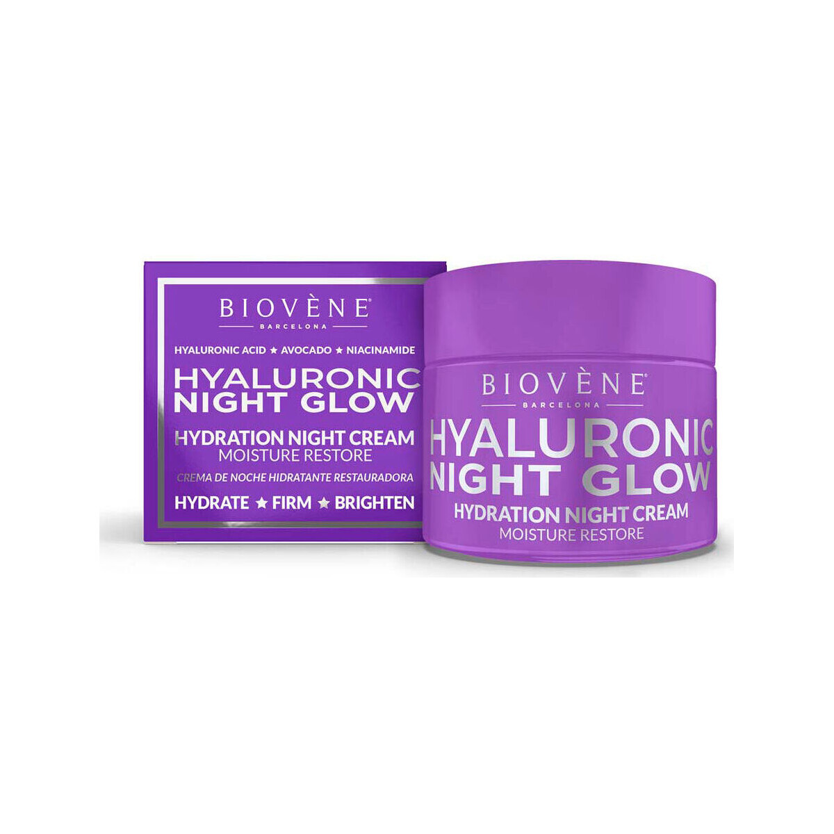 Beauté Soins ciblés Biovène Hyaluronic Night Glow Hydration Night Cream Moisture Restore 