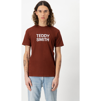 Vêtements Homme T-shirts & Polos Teddy Smith T-Shirt col rond 100% coton homme - TICLASS BASIC MC Rose