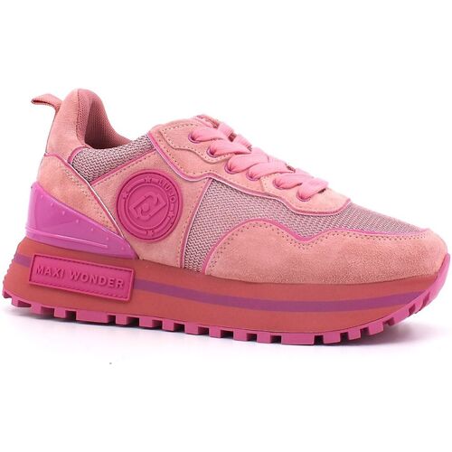 Chaussures Femme Multisport Liu Jo Maxi Wonder 52 Sneaker Donna Pink Ray BA3085PX027 Rose
