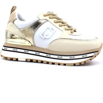 Chaussures Femme Bottes Liu Jo Maxi Wonder 20 Sneaker White Light Gold BA3019PX334 Blanc