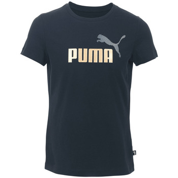 Vêtements Fille T-shirts Homme courtes Puma TEE SHIRT G ESS+ MAID GRAF - Noir - 140 Noir