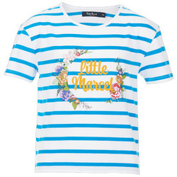 Vêtements Fille T-shirts manches courtes Little Marcel TEE SHIRT MC - RAYE BLEU ET BLANC - 8 ans Bleu