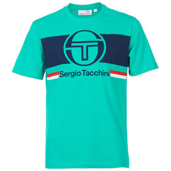 Vêtements Homme T-shirts & Polos Sergio Tacchini TEE SHIRT FOUNTAIN - PEACOCK GREEN/NAVY - L PEACOCK GREEN/NAVY