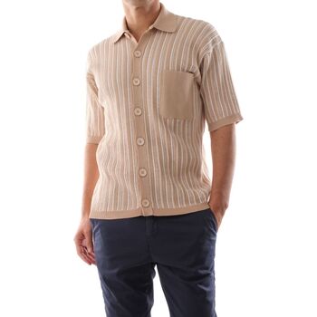 Vêtements Homme Chemises manches longues Atomo Factory ATF019 - A00017-00123 ECRU/BEIGE Blanc