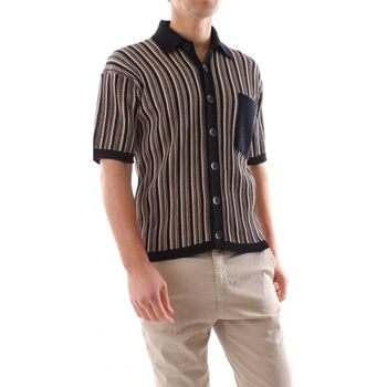 Vêtements Homme Chemises manches longues Atomo Factory ATF019 - A00017-00121 RIGA ECRU/BLU Beige