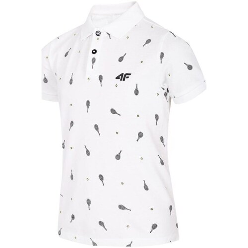Vêtements Garçon T-shirts manches courtes 4F JTSM004 Blanc