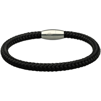 Montres & Bijoux Bracelets Sixtystones Bracelet Heishi Agate Noire-Medium-18cm Argenté