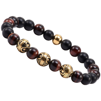 bracelets sixtystones  bracelet perles pierres naturelles œil -medium-18cm 