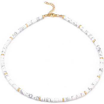 collier sixtystones  collier perles heishi pierres -38 cm 