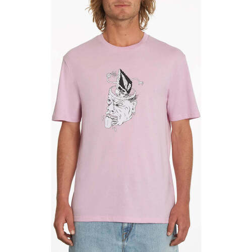 Vêtements Homme T-shirts manches courtes Volcom Camiseta  Finkstone Paradise Pink Rose