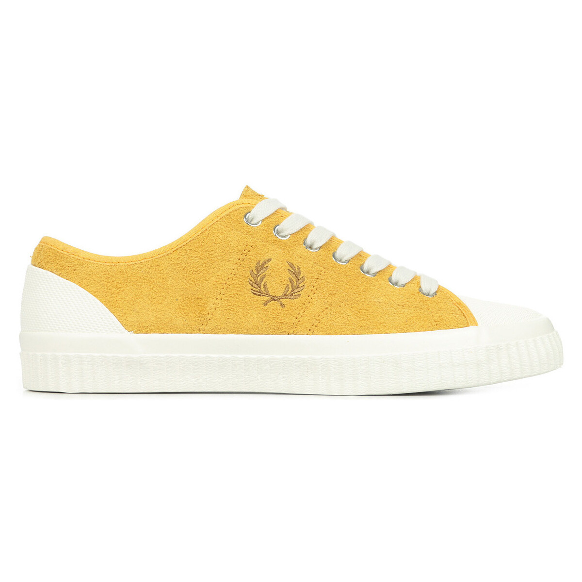 Chaussures Homme Baskets mode Fred Perry Hughes Low Textured Jaune