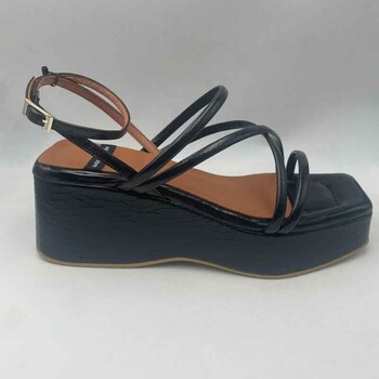 Chaussures Femme Sandales et Nu-pieds Angel Alarcon SANDALES COMPENSEE E23 Noir