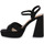 Chaussures Femme Sandales et Nu-pieds ALMA EN PENA SATIN BLACK Noir