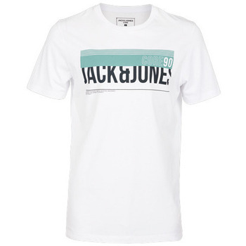 Vêtements Homme T-shirts & Polos Jack & Jones TEE SHIRT JCOELIAS TEE SS CREW NECK KA - WHITE - L Blanc