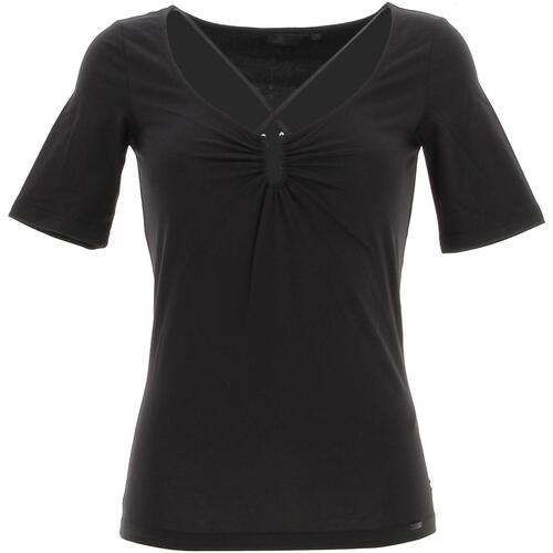 Vêtements Femme T-shirts KK001 manches courtes Salsa Front strap detail body Noir