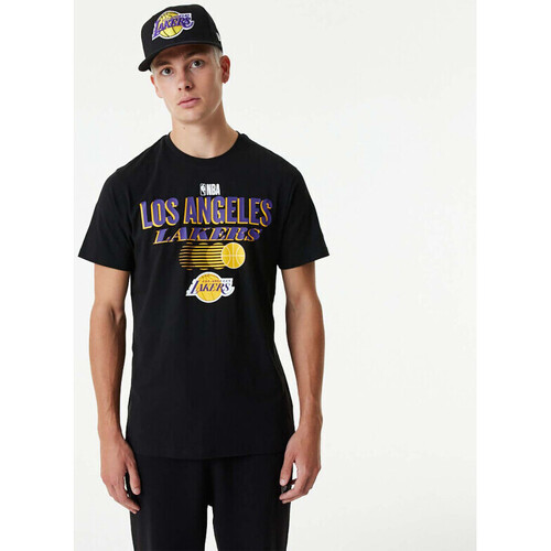 Vêtements T-shirts perforated manches courtes New-Era T-shirt NBA Los Angeles Lakers Multicolore