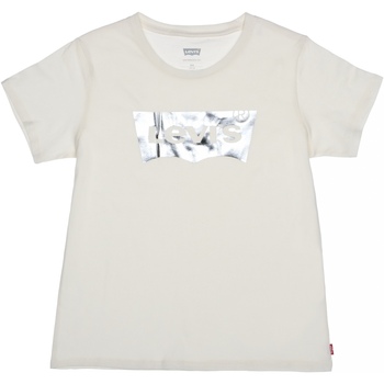 Vêtements Fille Polo Ralph Laure Levi's Tee shirt fille manches courtes Blanc