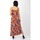 Vêtements Femme Robes Coton Du Monde longue fendue fines bretelles ALBA imprimé fleurs d' hibiscus Noir