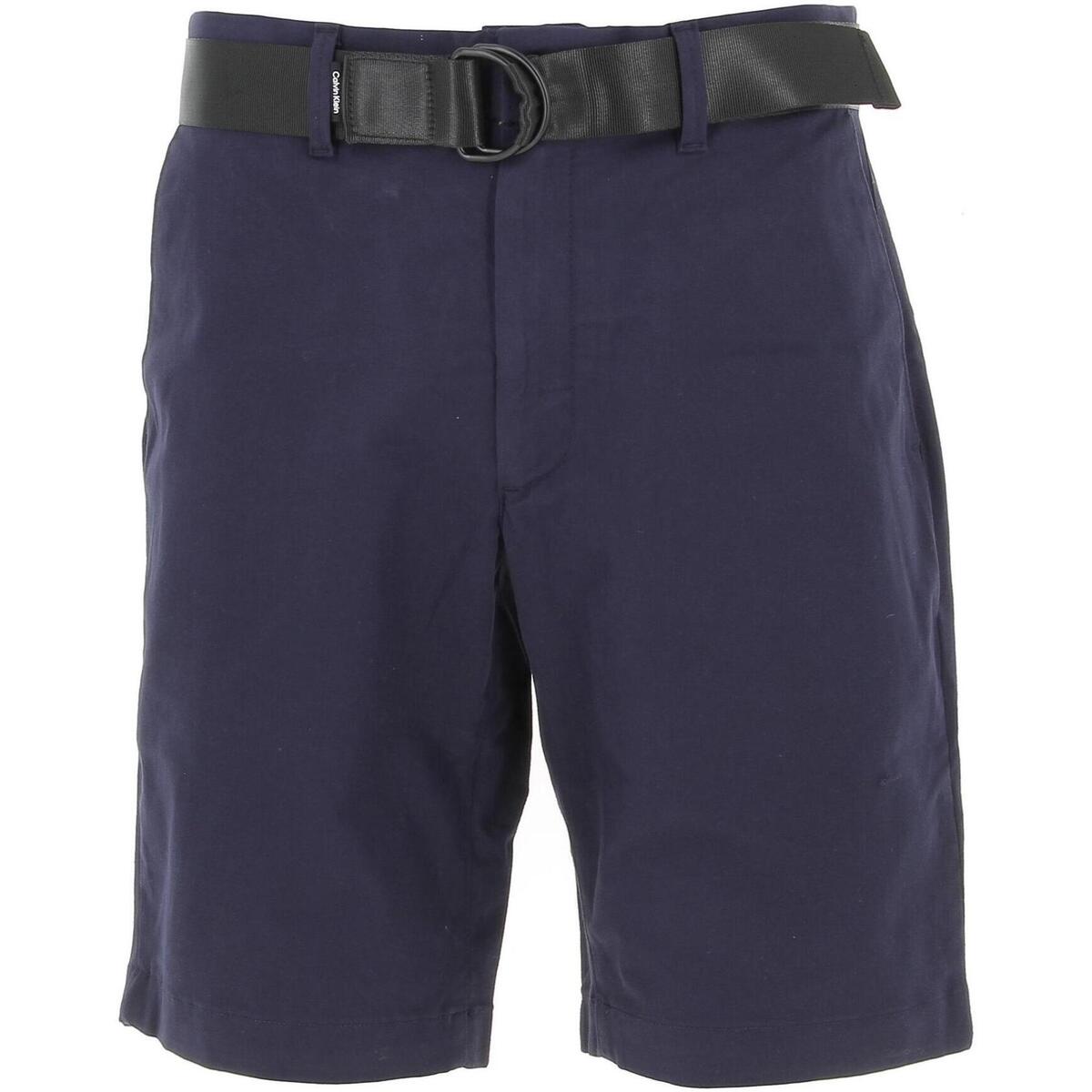 Vêtements Homme Shorts / Bermudas Calça Sarja Calvin Klein Reta Bolsos Roxa Modern twill slim sh Bleu