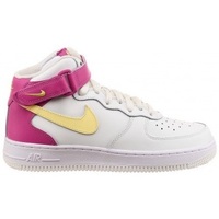 Chaussures Femme Baskets montantes Nike Air Force 1 Mid Blanc, Rose