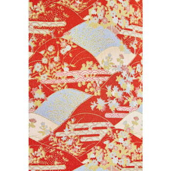 Antoine Et Lili Robe Kimono Archipel Chirimen Rouge