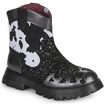 Chaussures Femme Boots Irregular Choice STEP IN STYLE Noir / Blanc