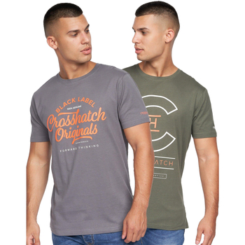 Vêtements Homme T-shirts manches longues Crosshatch Univarsity Vert