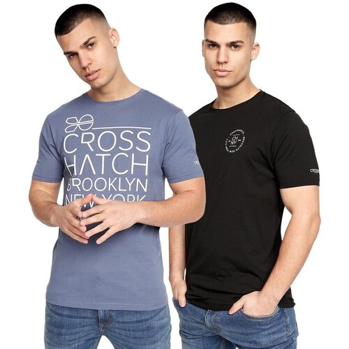 Vêtements Homme T-shirts manches longues Crosshatch Bestforth Noir