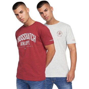 Vêtements Homme T-shirts manches longues Crosshatch Oldskool Rouge