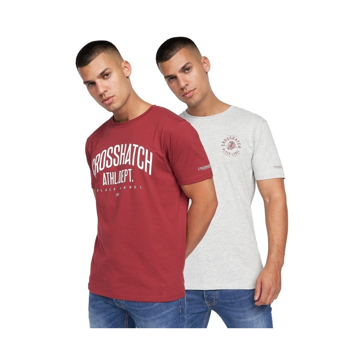 Vêtements Homme T-shirts manches longues Crosshatch Oldskool Rouge