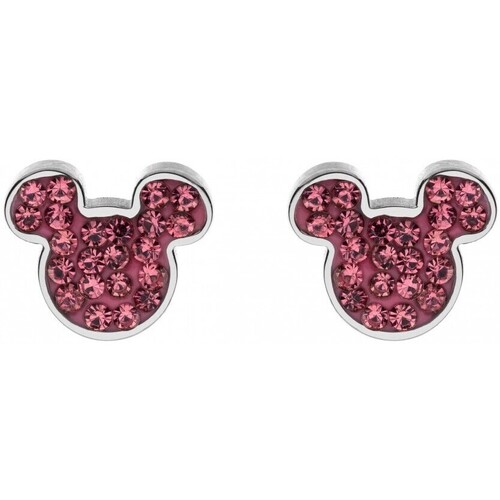 Montres & Bijoux Fille Boucles d'oreilles Sc Crystal B4090-ARGENT-ROSE Rose