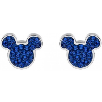 Lustres / suspensions et plafonniers Fille Boucles d'oreilles Sc Crystal B4090-ARGENT-BLEU Bleu