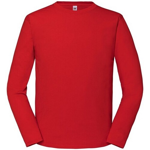 Vêtements Homme T-shirts manches longues Fruit Of The Loom  Rouge