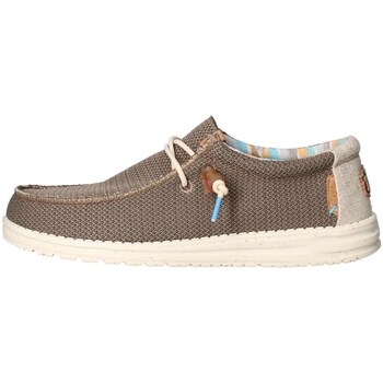 Chaussures Homme Mocassins HEY DUDE Wally Stretch Marron