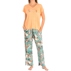 Vêtements Femme Pyjamas / Chemises de nuit Kisses&Love F4827-NARANJA Orange