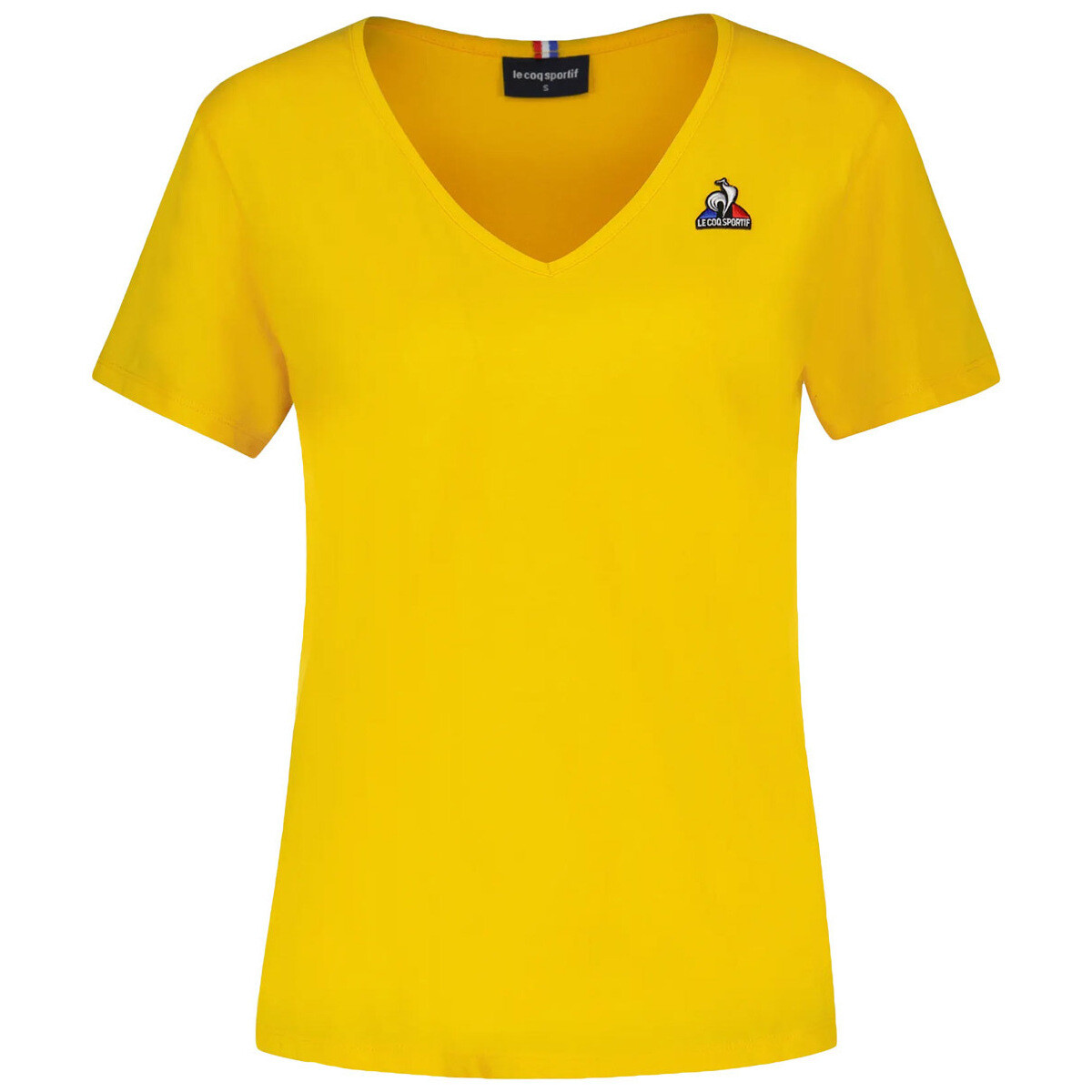 Vêtements Femme T-shirts manches courtes Le Coq Sportif Essentiels Tee Col V Jaune