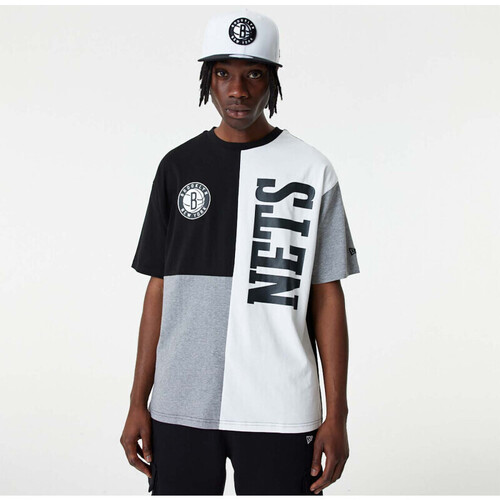 Vêtements T-shirts perforated manches courtes New-Era T-Shirt NBA Brooklyn Nets New Multicolore